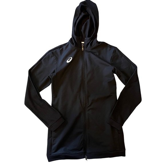 NEW ASICS Performance Jersey Womens sze S | Black Jersey Hoodie - Picture 15 of 16